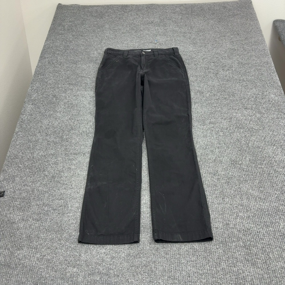 Carhartt Pants Mens 30x32 Black Cotton Spandex Rugged‎ Flex Relaxed Fit Workwear